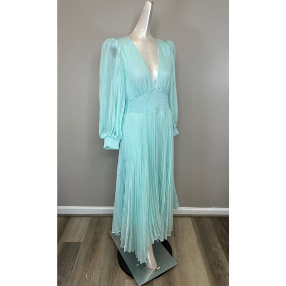 NWT ALICE + OLIVIA Sion Pleated Midi-Dress SIZE 10 $550 - Picture 9 of 10